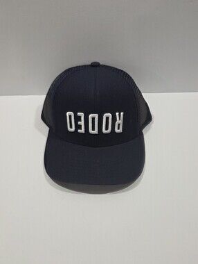 NWOT Cowboy Cool Rodeo Cap Hat One Size Adjustable Snapback Blue Navy